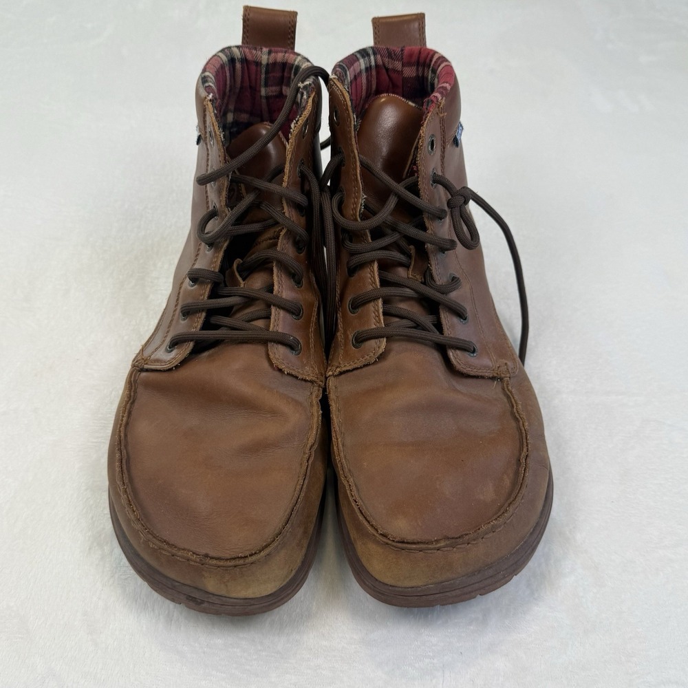 Lems Boulder Boot Leather Mens 11.5 Russet Brown Barefoot Zero Drop LM240213